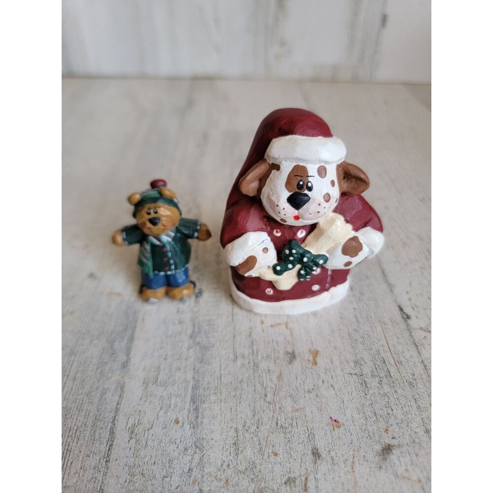 Eddie Walker puppy dog Santa‎ Claus bear ice skate Xmas figure